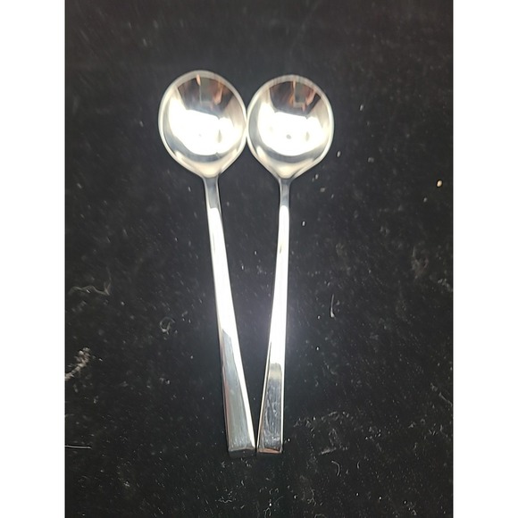 Set of 2 Food Network Chive  Cream Soup‎ Spoon 6 5/8" long - Picture 2 of 4